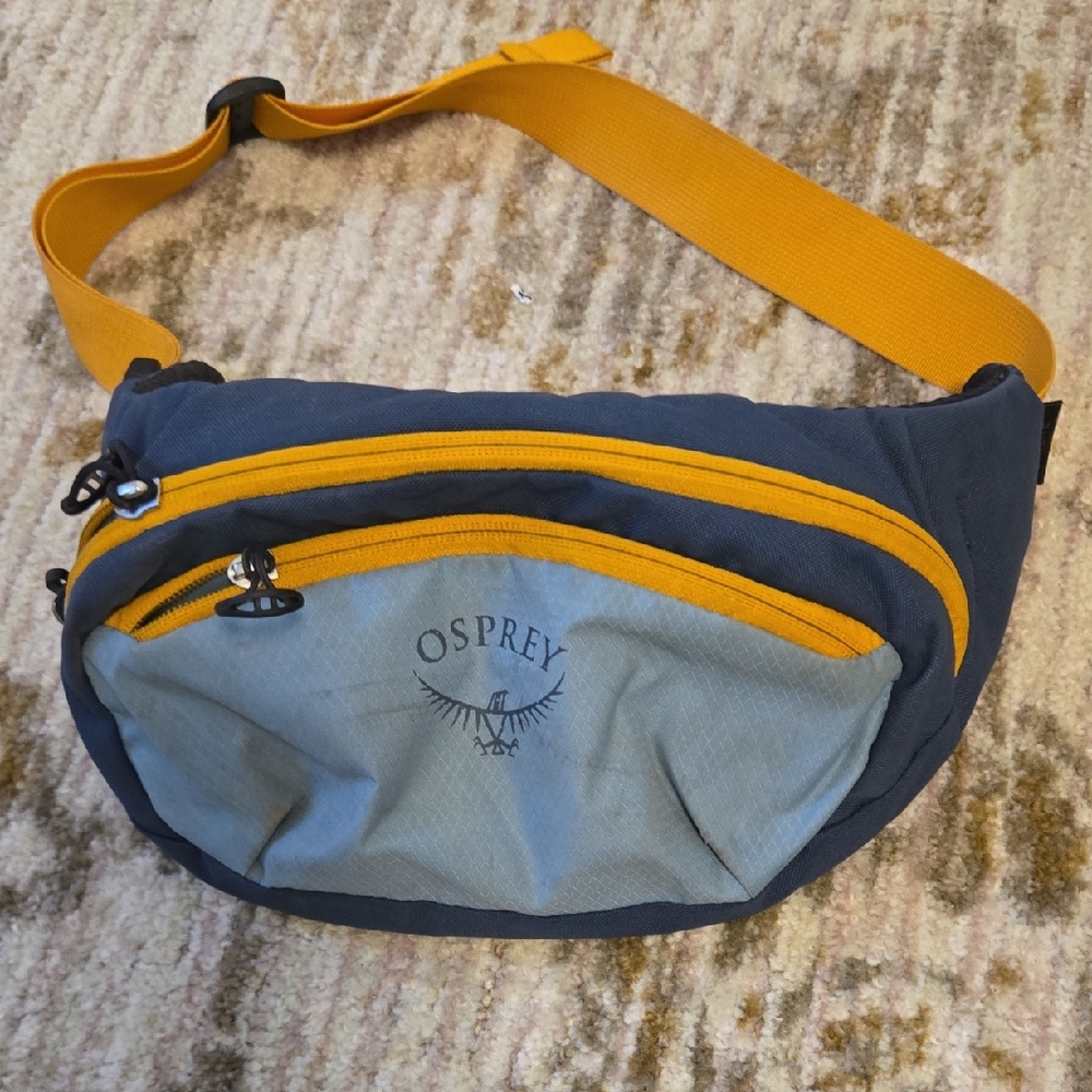 Osprey Blue and Mustard Belt Bag